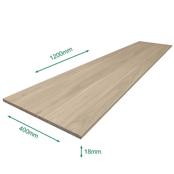 FORESTEA - Tablette mélaminé Dakota 1200 x 400 x 18 mm - PEFC 75% - large