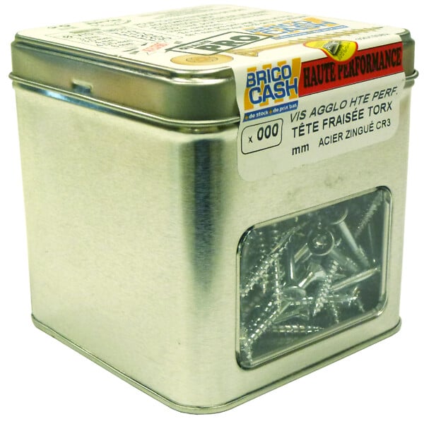 vis agglo hp tête fraisée torx chrome3 6x80mm t30 - large