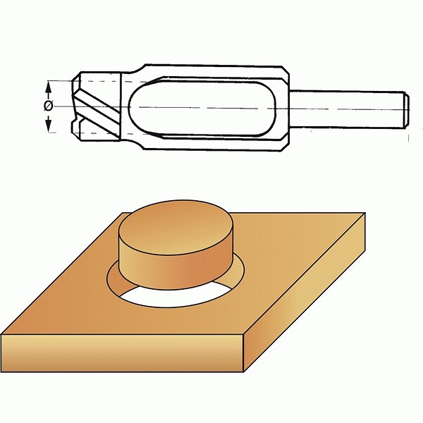LEMAN - Mèches à bouchonner WS queue de 13 mm, coffret de 5 pièces - large