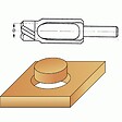 LEMAN - Mèches à bouchonner WS queue de 13 mm, coffret de 5 pièces - vignette