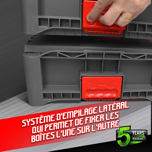 CONSTRUCTOR - Boîte à outils empilable en plastique 46.4x33.5x21.2cm - Constructor - large