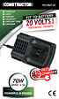 CONSTRUCTOR - Chargeur rapide pour batterie 20V max Constructor - vignette