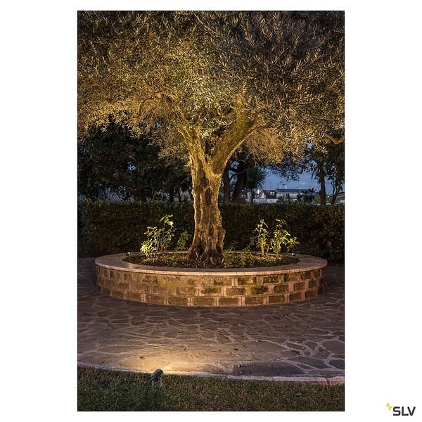 SLV - Projecteur extérieur, anthracite, SLV LED SPIKE avec LED intégrée, 6W, 3000K, IP55 - large