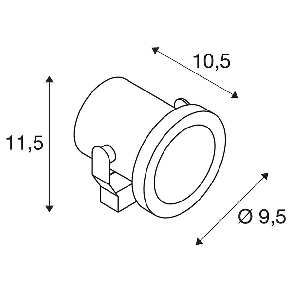 SLV - Projecteur extérieur, inox brossé SLV NAUTILUS 10 SPOT avec LED intégrée, 9W, 3000K, IP55, inox 316 - large