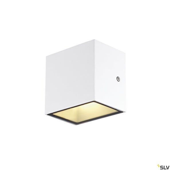 SLV - Applique extérieure SLV SITRA CUBE, blanc avec LED intégrée, 10W, 3000K, IP44 - large