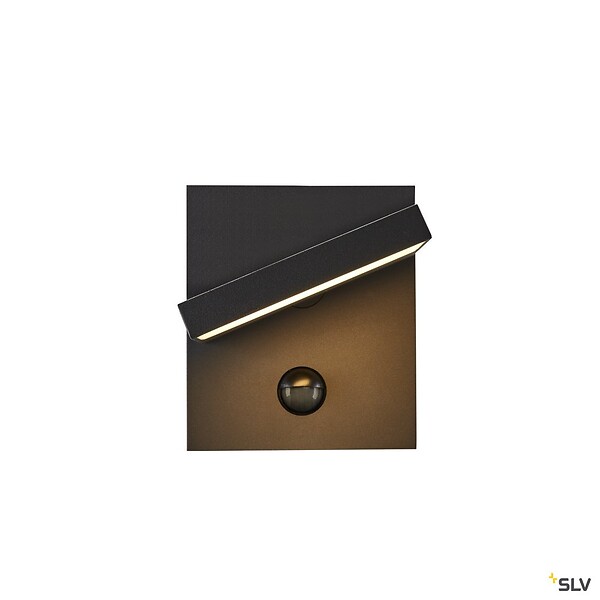 SLV - Applique extérieure SLV ABRIDOR SENSOR, anthracite, LED, 14W, 3000K/4000K, IP54, détecteur de mouvements - large