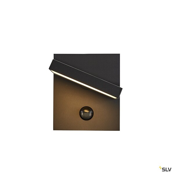 SLV - Applique extérieure SLV ABRIDOR SENSOR, anthracite, LED, 14W, 3000K/4000K, IP54, détecteur de mouvements - large
