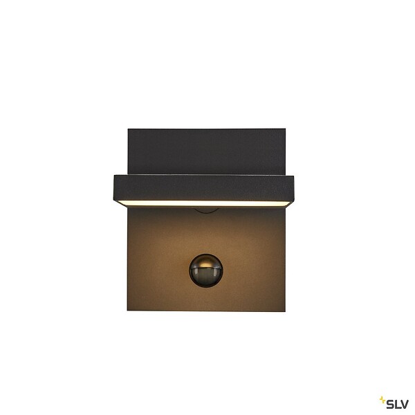SLV - Applique extérieure SLV ABRIDOR SENSOR, anthracite, LED, 14W, 3000K/4000K, IP54, détecteur de mouvements - large