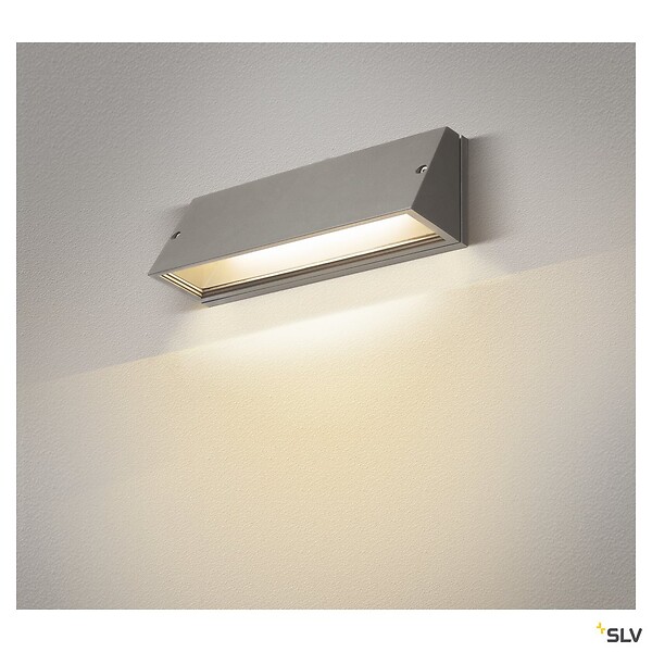 SLV - Applique extérieure SLV PEMA® WL, gris, avec LED intégrée, 16W, 3000K/4000K, IP65 - large