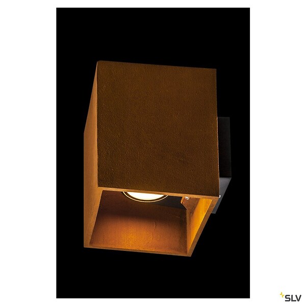 SLV - Applique extérieure carrée SLV RUSTY© UP/DOWN, rouille, LED, 14W, 3000/4000K, IP65 - large