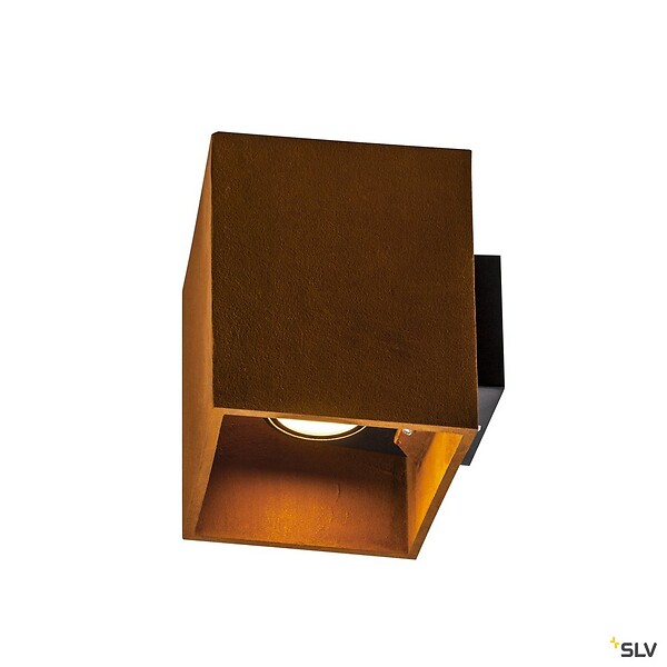 SLV - Applique extérieure carrée SLV RUSTY© UP/DOWN, rouille, LED, 14W, 3000/4000K, IP65 - large