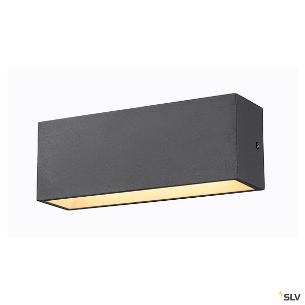 SLV - Applique extérieure SLV SITRA CUBE Up/Down anthracite avec LED intégrée - Taille L - 30 cm - large