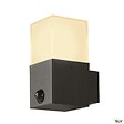 SLV - Applique extérieure SLV GRAFIT carré, anthracite, E27, 11W max, IP44, détecteur de mouvements - vignette