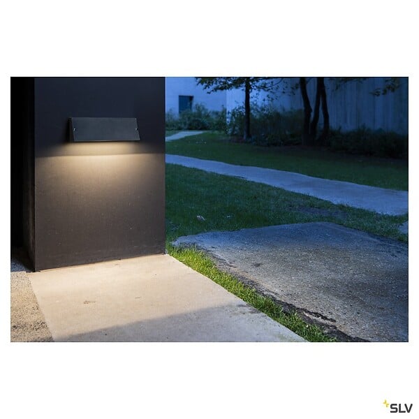 SLV - Applique extérieure SLV PEMA® WL, noir, avec LED intégrée, 16W, 3000K/4000K, IP65 - large