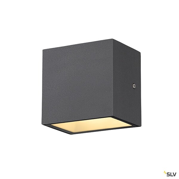 SLV - Applique extérieure SLV SITRA CUBE Up/Down anthracite avec LED intégrée - Taille S - 12 cm - large