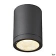 SLV - Plafonnier extérieur rond SLV ENOLA ROUND, anthracite, avec LED intégrée - Diamètre Ø 8,4 cm - vignette
