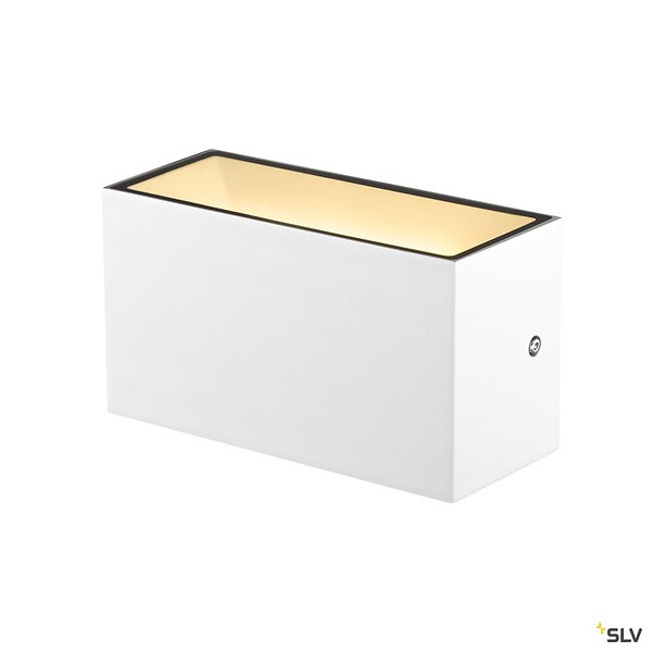 SLV - Applique extérieure SLV SITRA CUBE Up/Down blanc avec LED intégrée - Taille M - 20 cm - large