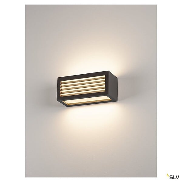 SLV - Applique extérieure BOX-L, anthracite avec LED intégré, 19W, 3000K, IP54 - large