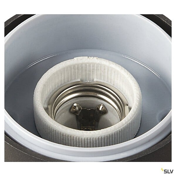 SLV - Applique extérieure SLV GRAFIT, rond, anthracite, E27, 11W max, IP44 - large