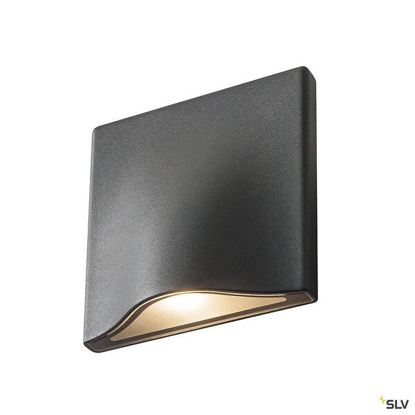 SLV - Applique extérieure SLV VILUA, anthracite, avec LED intégrée, 8,3W, 3000K, IP54 - Taille S - large