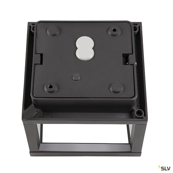 SLV - Plafonnier extérieur SLV QUADRULO, anthracite, avec LED intégrée, 7,5W, 3000K, IP55 - large