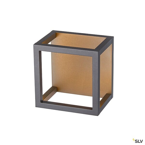 SLV - Plafonnier extérieur SLV QUADRULO, anthracite, avec LED intégrée, 7,5W, 3000K, IP55 - large