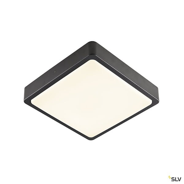 SLV - Applique et plafonnier extérieur SLV AINOS, carré, anthracite, LED, 17W, 3000K/4000K, IP65 - large