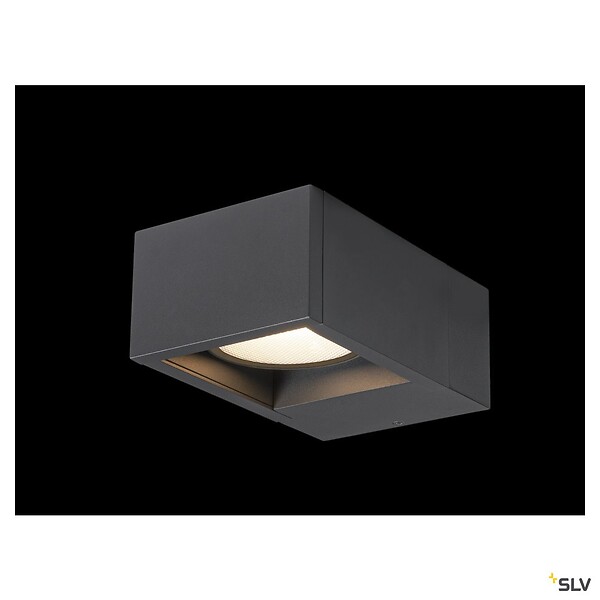 SLV - Applique extérieure ESKINA FRAME, simple, anthracite, LED, 15W, 3000/4000K, IP65, interrupteur CCT - large