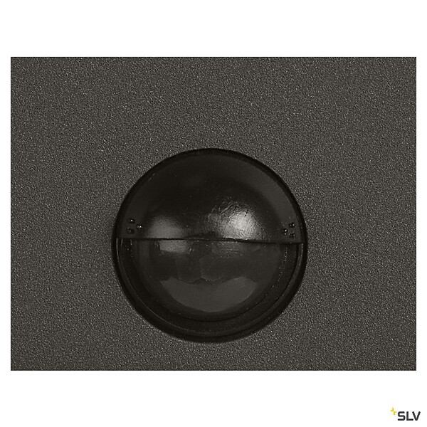 SLV - Applique extérieure SLV GRAFIT, rond, anthracite, E27, 11W max, IP44, détecteur de mouvements - large