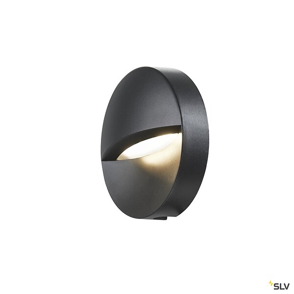 SLV - Applique extérieure SLV DOWNUNDER OUT, rond, anthracite, LED, 4,5W, 3000K/4000K, IP65 - large