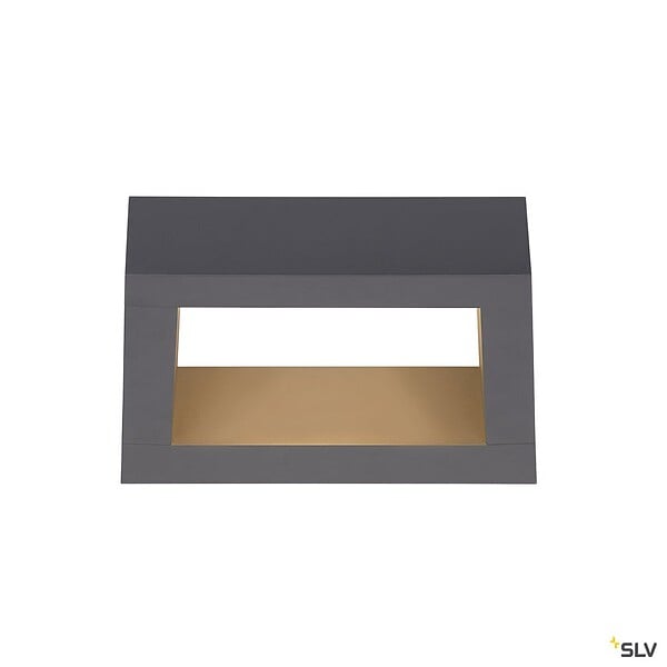 SLV - Applique extérieure SLV BOOKAT, anthracite, LED, 15W, 3000/4000K, IP65, interrupteur CCT - large