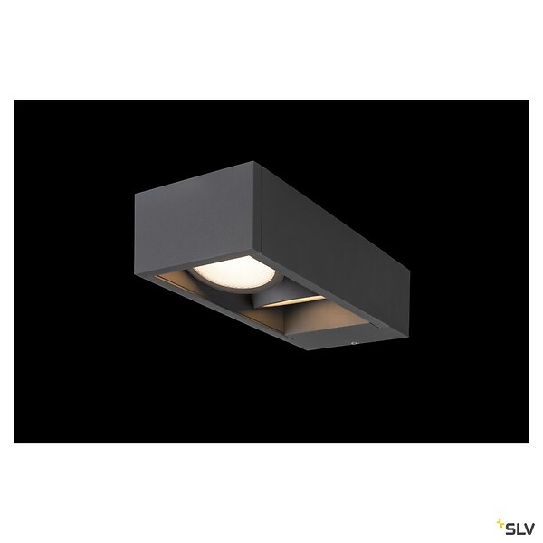 SLV - Applique extérieure ESKINA FRAME, double, anthracite, LED, 27W, 3000/4000K, IP65, interrupteur CCT - large