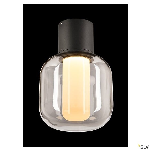 SLV - Plafonnier extérieur SLV OVALISK, anthracite, LED, 7,5W, 3000/4000K, IP65, interrupteur CCT - large