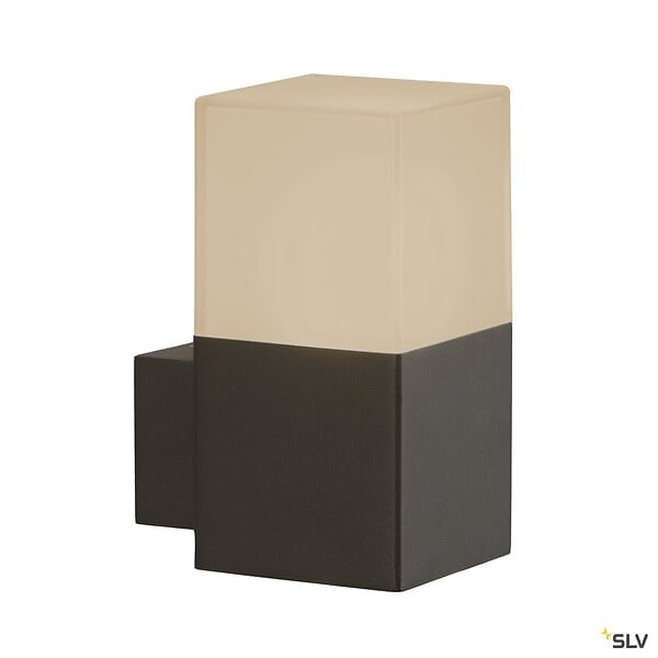 SLV - Applique extérieure SLV GRAFIT, carré, anthracite, E27/TC-DSE, 11W max, IP44 - large