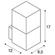 SLV - Applique extérieure SLV GRAFIT, carré, anthracite, E27/TC-DSE, 11W max, IP44 - vignette