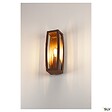 SLV - Applique extérieure SLV MERIDIAN BOX, diffuseur transparent/rouille, E27, 25W max, IP55 - vignette