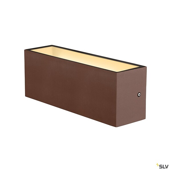 SLV - Applique extérieure SLV SITRA CUBE Up/Down rouille avec LED intégrée - Taille L - 30 cm - large