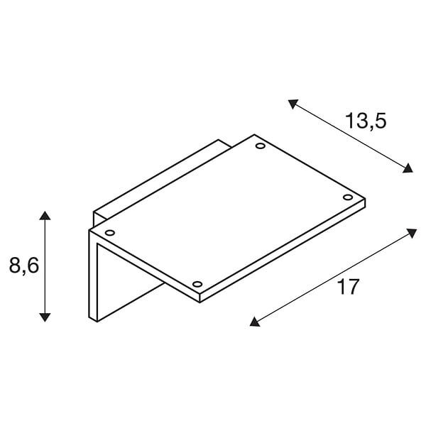 SLV - Applique extérieure SLV ANGOLUX SENSOR, blanc, LED, 9,8W, 3000K, IP44, détecteur de mouvements - large