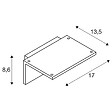 SLV - Applique extérieure SLV ANGOLUX SENSOR, blanc, LED, 9,8W, 3000K, IP44, détecteur de mouvements - vignette