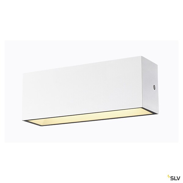 SLV - Applique extérieure SLV SITRA CUBE Up/Down blanc avec LED intégrée - Taille L - 30 cm - large