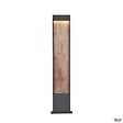 SLV - Borne extérieur SLV FLATT 100 anthracite/imitation bois avec LED intégrée pour éclairage extérieur, Hauteur 100 cm - vignette