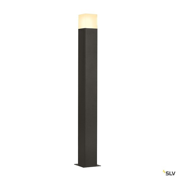 SLV - Borne extérieure SLV GRAPHIT 90, carré, anthracite, E27, 11W - Hauteur 90 cm - large