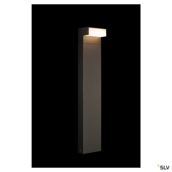 SLV - Borne extérieure SLV L-LINE OUT 50 horizontale avec LED intégrée, anthracite, Hauteur 80 cm pour éclairage extérieur - large