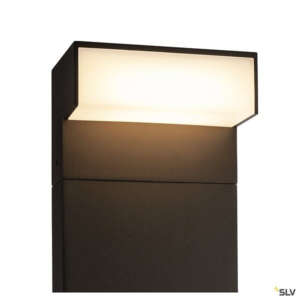 SLV - Borne extérieure SLV L-LINE OUT 50 horizontale avec LED intégrée, anthracite, Hauteur 80 cm pour éclairage extérieur - large