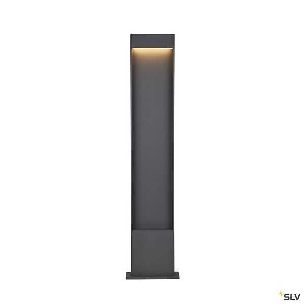 SLV - Borne extérieur SLV FLATT 100 anthracite avec LED intégrée pour éclairage extérieur, Hauteur 100 cm - large