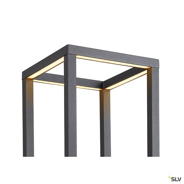 SLV - Borne extérieure SLV QUADRULO, anthracite, LED, 7W, 3000K, IP55 - large