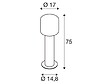 SLV - Borne extérieure anthracite OVALISK 75 avec LED interrupteur CCT - SLV - vignette