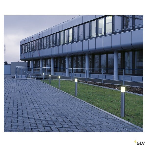 SLV - Borne extérieure SLV ROX ACRYL inox, E27, 20W pour jardin - Hauteur 90 cm - large