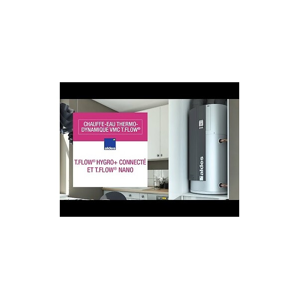 ALDES - Chauffeeau Thermodynamique Tflow Hygro 200 L Fan Connecté Maison Individuelle - large