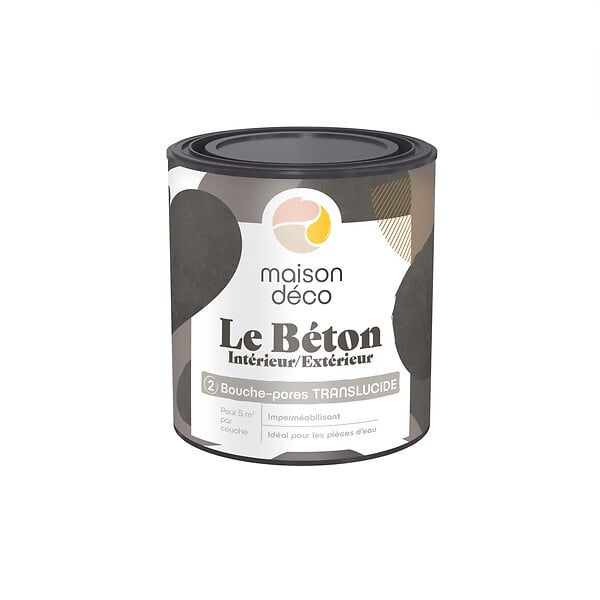 MAISON DECO - Bouche-pores pour mortier décoratif - Translucide - 0,5L - large